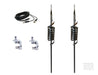 CB Antenna Kit - Monkey Made MM-9 Long Shaft Dual Antenna RG59U Cophase Coax & Brackets Combo - CB Radio Supply