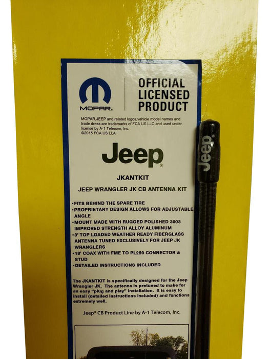 CB Antenna Kit - Mopar JKANTKIT Licensed JK Jeep Wrangler (2007-2018) CB Antenna, Mount and Coax Kit - CB Radio Supply
