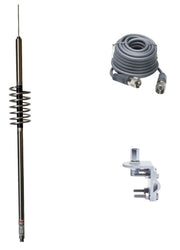 CB Antenna Kit - Predator K-1-27 Single Antenna RG8X Coax & Bracket Combo - CB Radio Supply