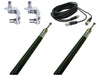 CB Antenna Kit - Skipshooter 3' Black Dual Antenna RG59U Cophase Coax & Brackets Combo - CB Radio Supply