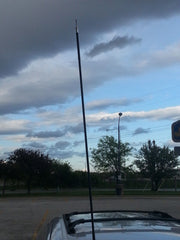 CB Antenna Kit - Skipshooter 6' Clear Single Antenna RG8X Coax & Bracket Combo - CB Radio Supply