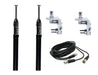 CB Antenna Kit - Skipshooter 7' Black Dual Antenna RG59U Cophase Coax & Brackets Combo - CB Radio Supply