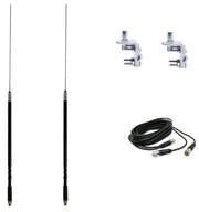 CB Antenna Kit - Skipshooter Double Barrel Dual RG59U Cophase Coax & Brackets Combo - CB Radio Supply