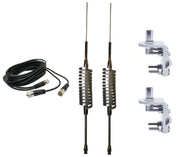 CB Antenna Kit - Tram Browning BR-78 Dual Antenna RG59U Cophase Coax & Brackets Combo - CB Radio Supply