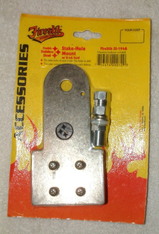 CB Antenna Mount - Firestik SS-194A Truck Stake Hole Mount - CB Radio Supply