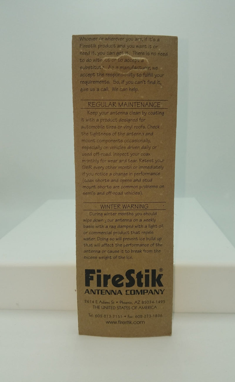 CB Antenna Mounts - Firestik SS-124A Antenna Flat Mount K-4A Stud - CB Radio Supply