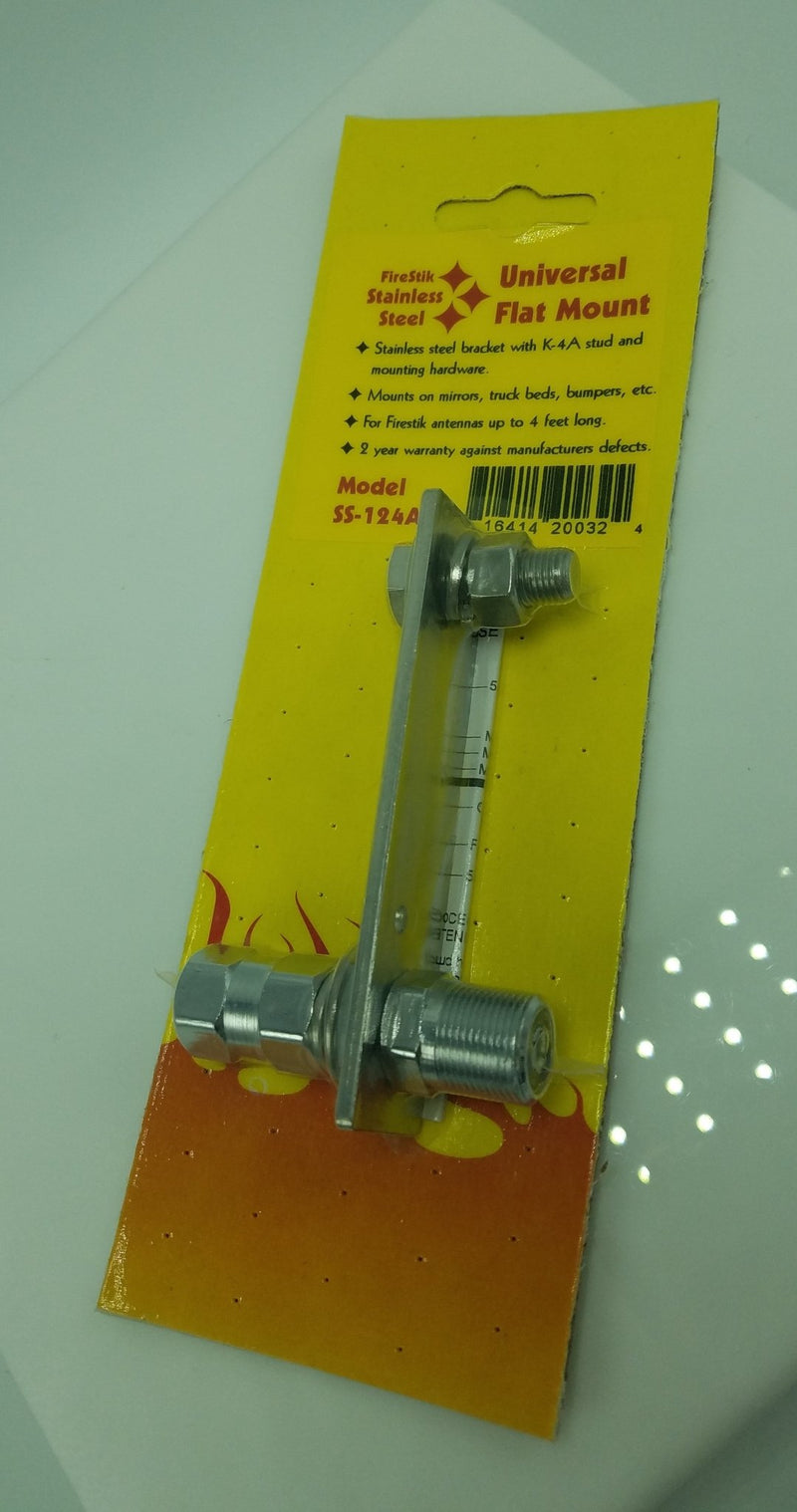 CB Antenna Mounts - Firestik SS-124A Antenna Flat Mount K-4A Stud - CB Radio Supply
