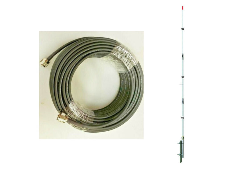 CB Base Station Antenna Kit - PT99 ProComm Proton CB HAM Base Antenna & 100' Double Shield RG8X Coax Cable Combo - CB Radio Supply