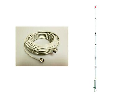 CB Base Station Antenna Kit - PT99 Procomm Proton CB HAM Base Antenna & 50' Grey Double Shield RG8X Coax Cable Combo - CB Radio Supply