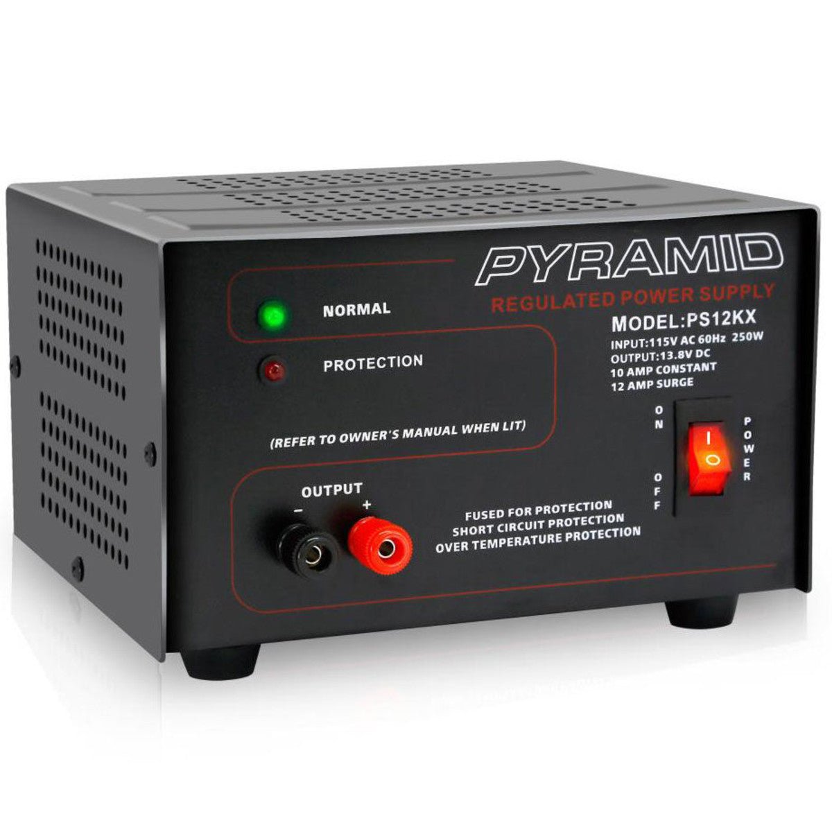 CB Power Supply - Pyramid PS12KX 10 Amp Bench AC to DC