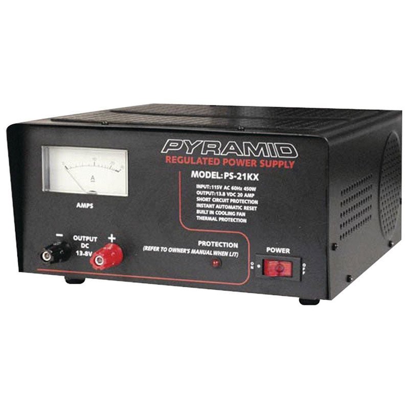 CB Power Supply - Pyramid PS21KX 18 Amp Bench AC to DC Converter — CB ...