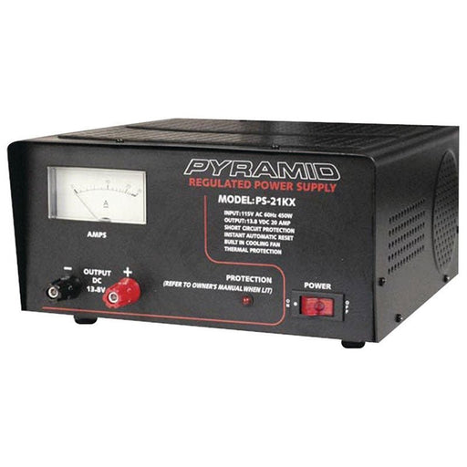 CB Power Supply - Pyramid PS21KX 18 Amp Bench Power Supply AC to DC Converter w/ Display Meter - CB Radio Supply