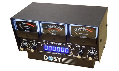 CB Radio Accessories - Dosy TFB-3001-S 3 Meter In-Line Wattmeter SWR/AM/USB/LSB with Frequency Counter - CB Radio Supply