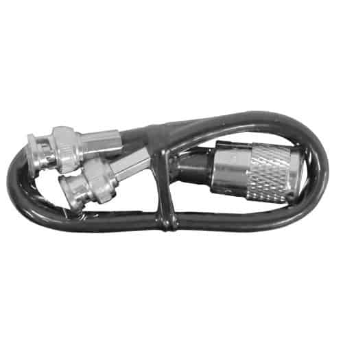 CB Radio Accessories - Procomm 1DHBN 12" Coax with PL259 to Dual Male BNC Adapter - CB Radio Supply
