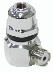 CB Radio Accessories - Procomm RA930 Right Angle Stainless Steel Stud Adapter w/ Dome Stud - CB Radio Supply