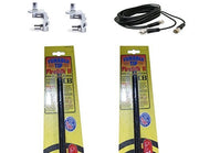 CB Radio Antenna - Firestik Firefly FS-4 Dual Combo Kit with 18' RG59u Dual Cophase Coax and Mounts - CB Radio Supply
