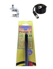 CB Radio Antenna - Firestik FS-3 Tunable Tip Fiberglass Combo Kit with 18' RG58 Coax and Mount - CB Radio Supply