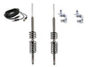 CB Radio Antenna - Predator 10K Double Coil Short Whip Competition Antenna (6" Shaft K-2-6) Dual Combo Kit with 18' RG59u Dual Cophase Coax and Mounts - CB Radio Supply