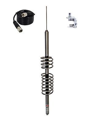 CB Radio Antenna - Predator 10K Double Coil Short Whip Competition Antenna (9" Shaft K-2-9) Combo Kit with 18' RG58 Coax and Mount - CB Radio Supply