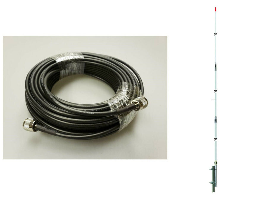 CB Radio Antenna - Procomm Proton PT99 CB Ham Radio Base Antenna [With 100' LMR 240 Type Coax Cable] - CB Radio Supply