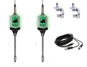 CB Radio Antenna - Sirio 3000 Bull Trucker Antennas Dual Combo Kit with 18' RG59u Dual Cophase Coax and Mounts - CB Radio Supply