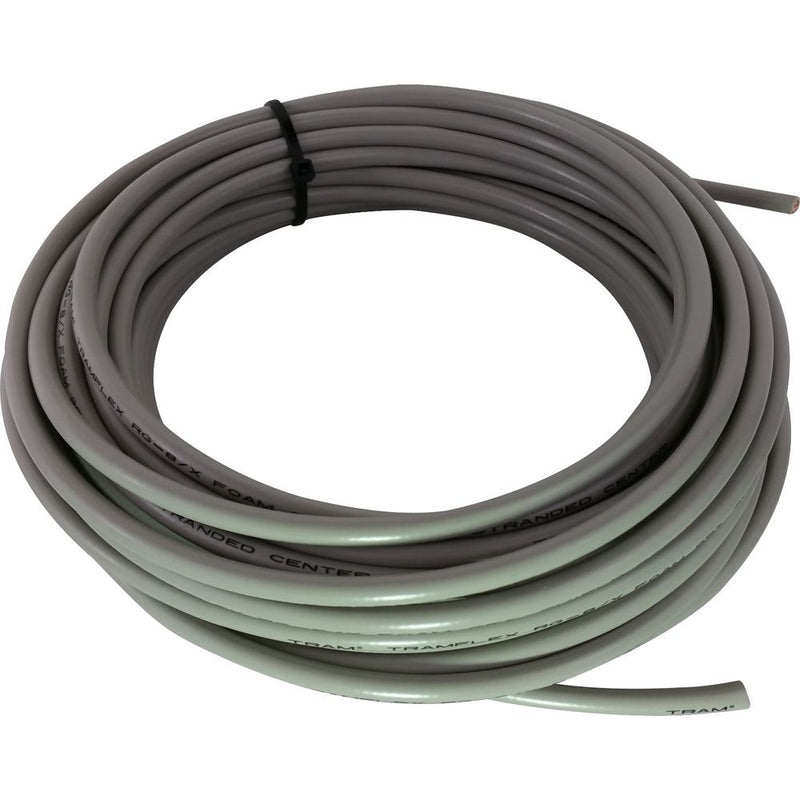 CB Radio Coax Cable - 50' Double Shielded RG8X Grey Tram Browning Base Coax Cable - CB Radio Supply