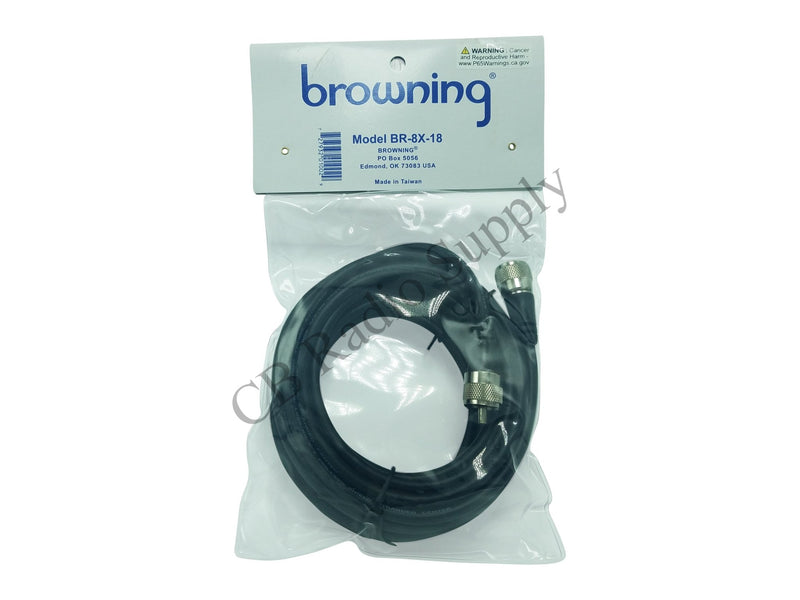 CB Radio Coax Cable - Browning BR 8X-18 RG8X (Double Shielded) - CB Radio Supply