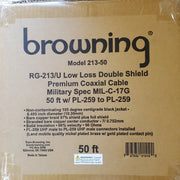 CB Radio Coax Cable - Tram Browning BR 213 Rg213 Type 50ft CB, Ham Radio Base Coax Cable - CB Radio Supply