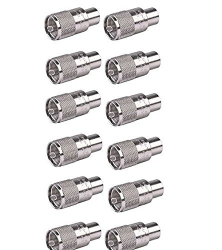 COAX Connectors - AMPHENOL (83-1SPB-15RFX) PL-259 / UHF [Lot of 10] - CB Radio Supply