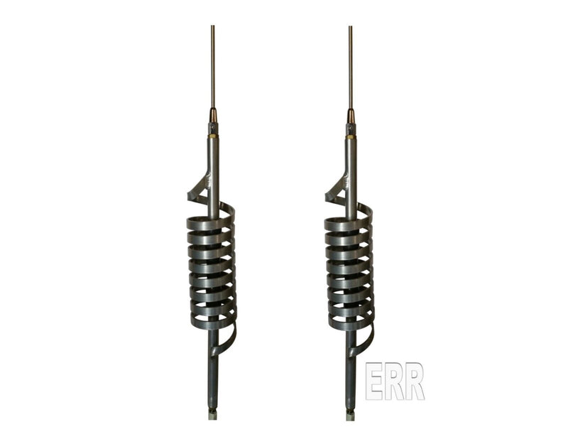 Dual Monkey Made CB Radio Antennas - Medium Shaft - 18ft Dual Coax - Brackets and Stud - CB Radio Supply