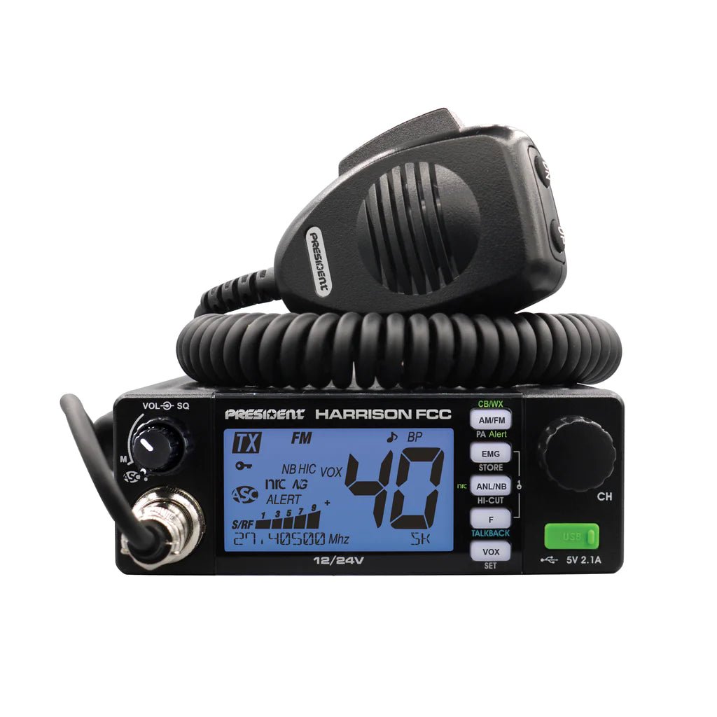 President Harrison FCC AM/FM CB Radio | 12/24V — CB Radio Supply