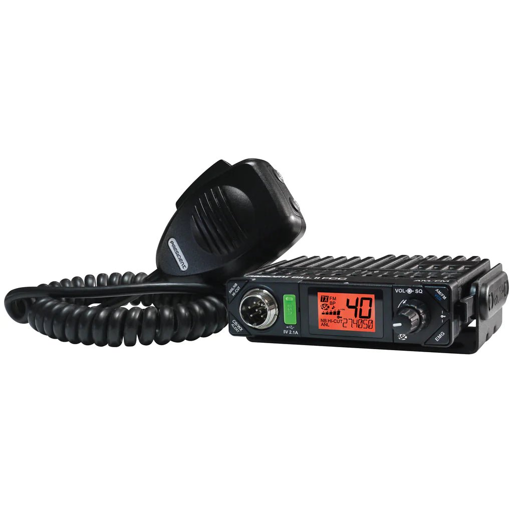 President CB Radio -PRESIDENT BILL II FCC AM/FM Compact CB Radio