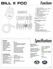 President CB Radio -PRESIDENT BILL II FCC AM/FM Compact CB Radio - CB Radio Supply