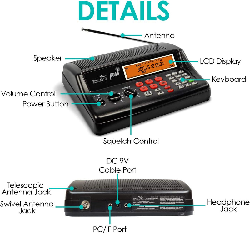 Scanners - Whistler WS1025 Analog Desktop Police Scanner - CB Radio Supply